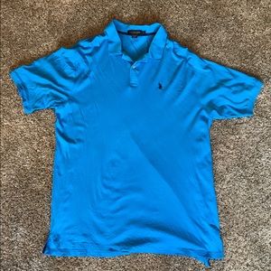 Blue polo shirt, size 3XLT